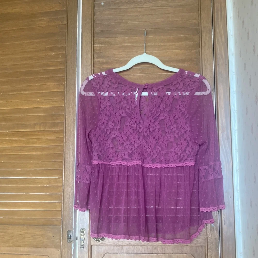 Free People all Purple Top